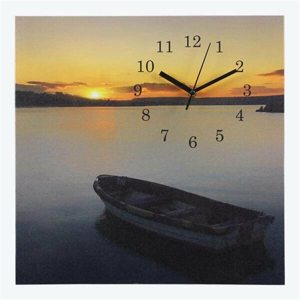 Youngs Canvas Waters Edge LED Light Up & Clock Wall Art 21650